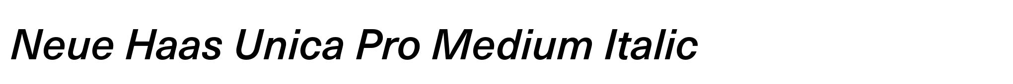 Neue Haas Unica Pro Medium Italic image