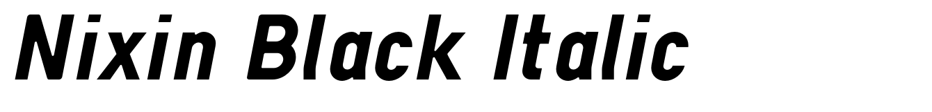 Nixin Black Italic