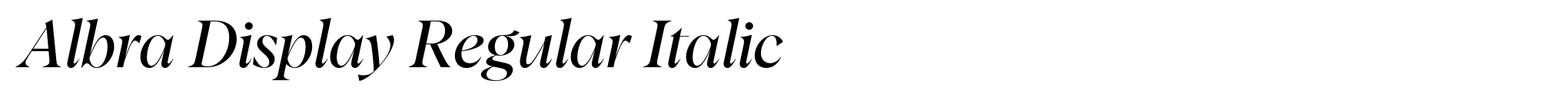 Albra Display Regular Italic image