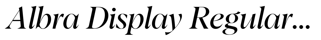 Albra Display Regular Italic