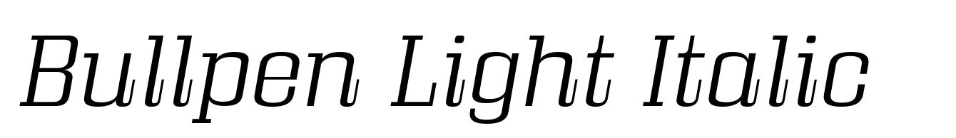 Bullpen Light Italic
