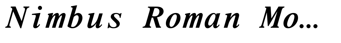 Nimbus Roman Mono Std Bold Italic