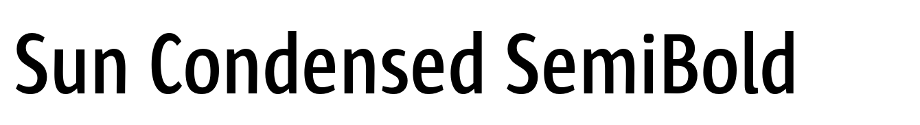 Sun Condensed SemiBold Font | Webfont & Desktop | MyFonts