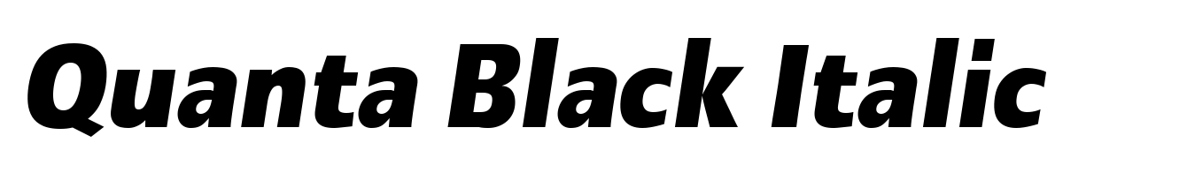Quanta Black Italic