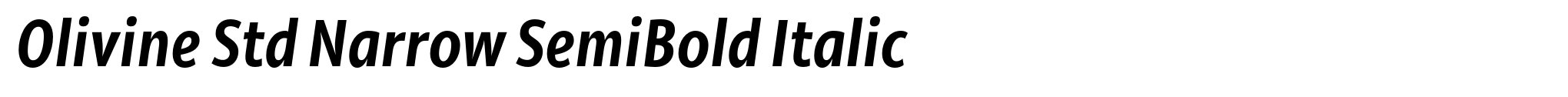 Olivine Std Narrow SemiBold Italic image