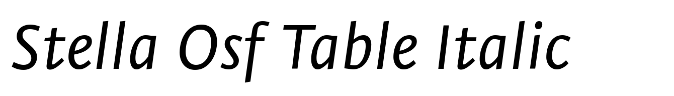 Stella Osf Table Italic