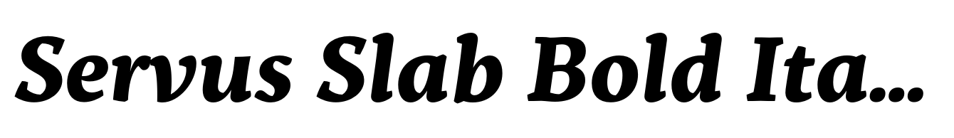 Servus Slab Bold Italic