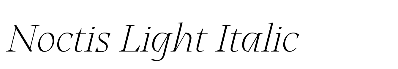 Noctis Light Italic