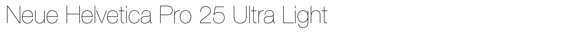 Neue Helvetica Pro 25 Ultra Light image