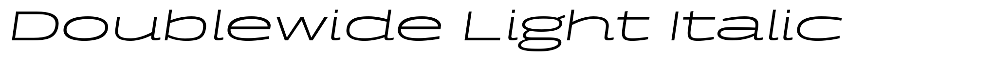 Doublewide Light Italic image