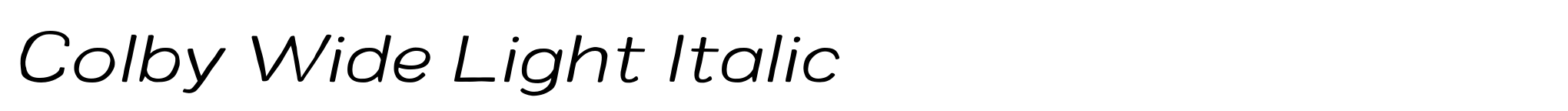 Colby Wide Light Italic image