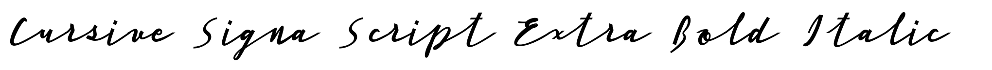 Cursive Signa Script Extra Bold Italic image