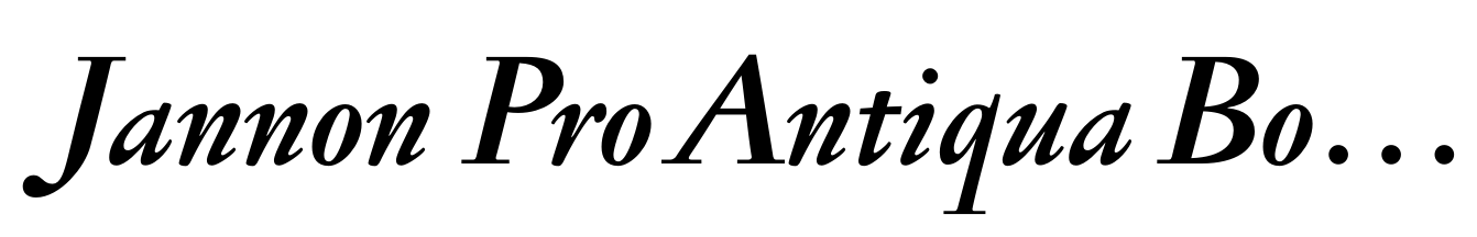Jannon Pro Antiqua Bold Italic
