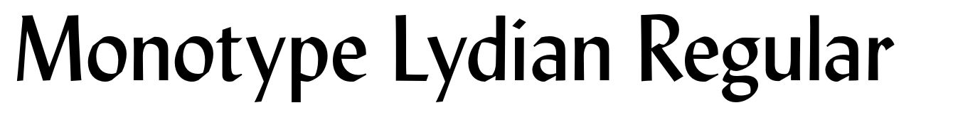 Monotype Lydian Regular