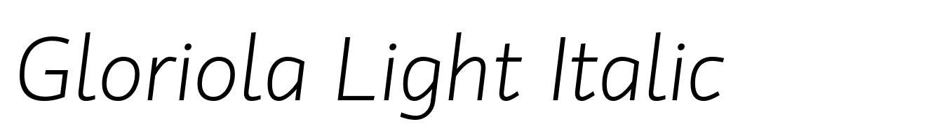 Gloriola Light Italic
