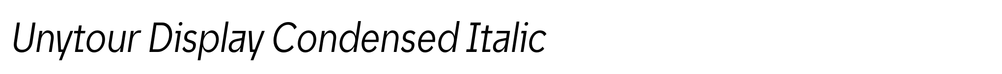 Unytour Display Condensed Italic image