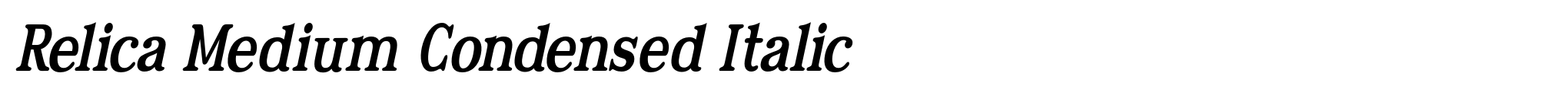 Relica Medium Condensed Italic image
