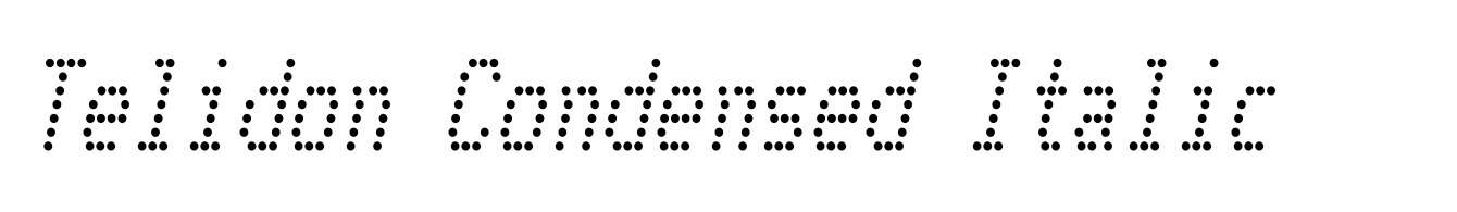 Telidon Condensed Italic