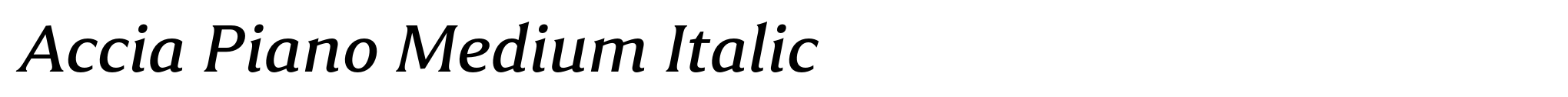 Accia Piano Medium Italic image