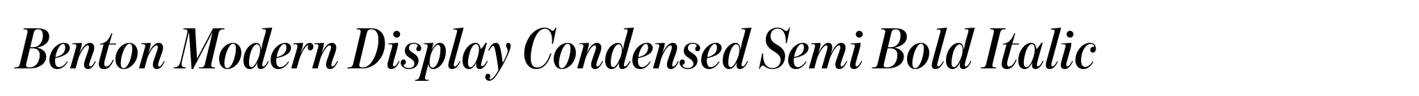 Benton Modern Display Condensed Semi Bold Italic image