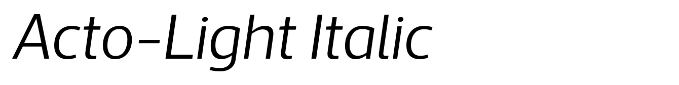 Acto-Light Italic
