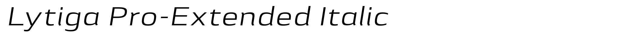 Lytiga Pro-Extended Italic image