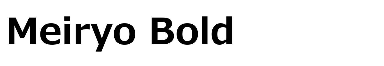 Meiryo Bold