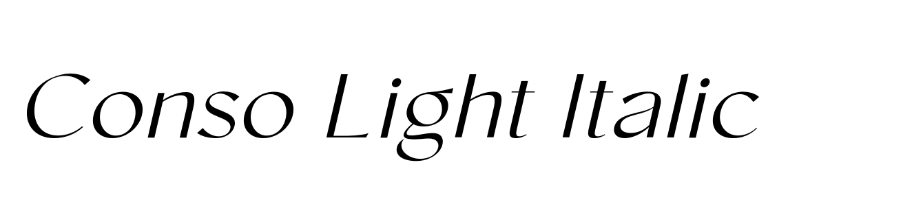 Conso Light Italic