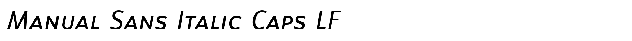 Manual Sans Italic Caps LF image