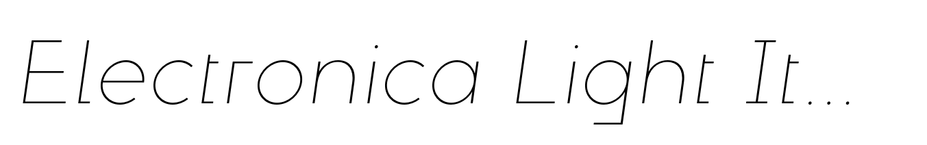 Electronica Light Italic