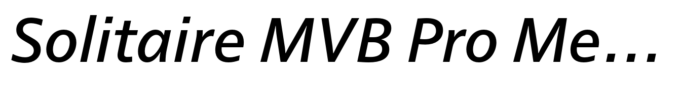 Solitaire MVB Pro Medium Italic