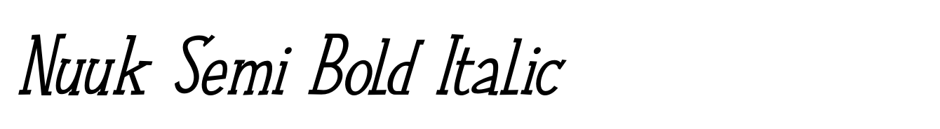 Nuuk Semi Bold Italic