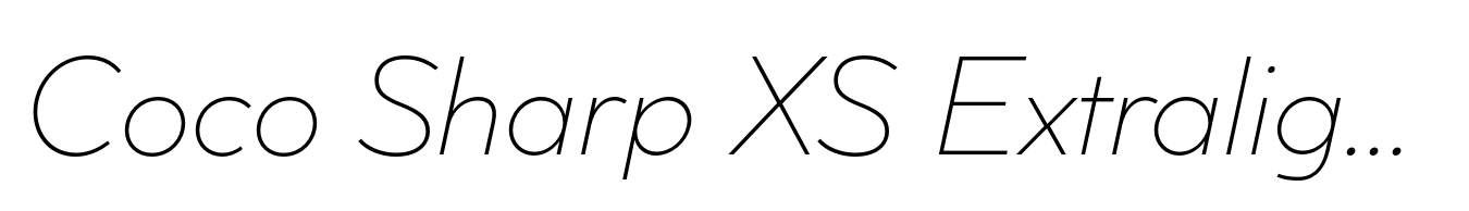 Coco Sharp XS Extralight Italic