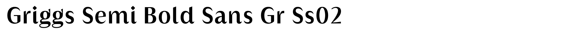 Griggs Semi Bold Sans Gr Ss02 image