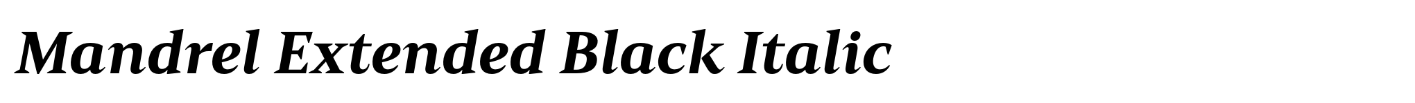 Mandrel Extended Black Italic image