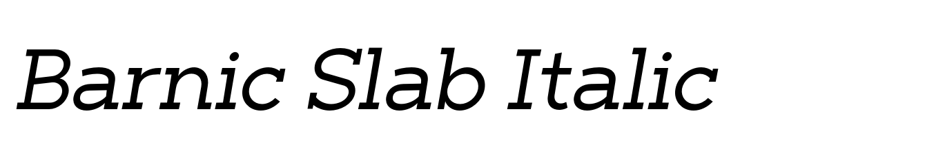 Barnic Slab Italic