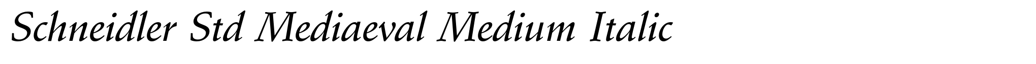 Schneidler Std Mediaeval Medium Italic image