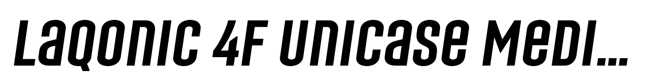 Laqonic 4F Unicase Medium Italic