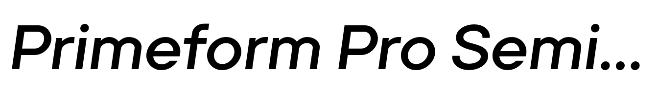 Primeform Pro Semi Bold Italic