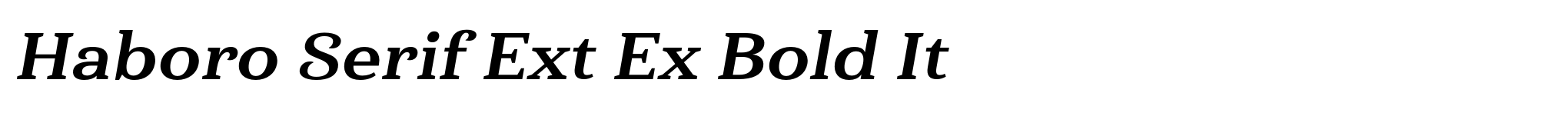 Haboro Serif Ext Ex Bold It image