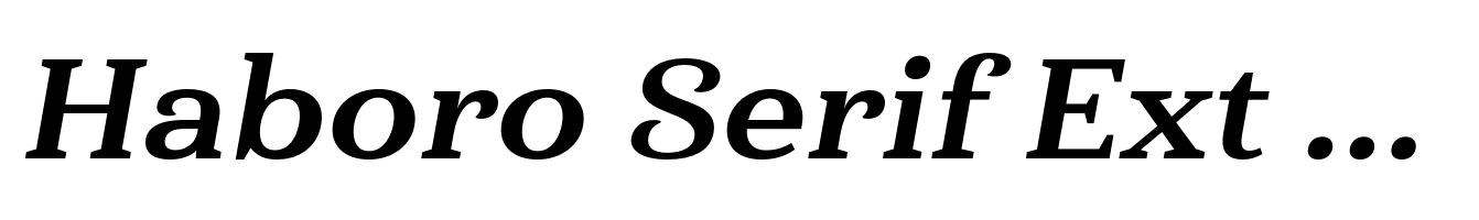 Haboro Serif Ext Ex Bold It