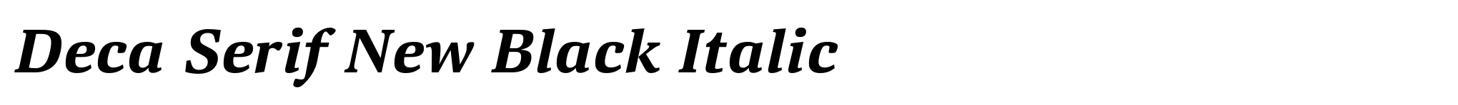 Deca Serif New Black Italic image