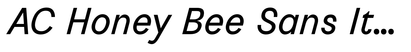 AC Honey Bee Sans Italic