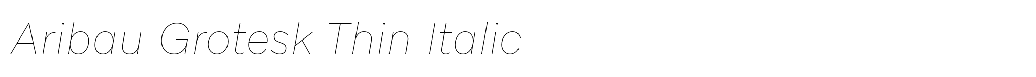 Aribau Grotesk Thin Italic image