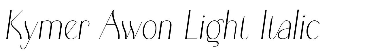 Kymer Awon Light Italic