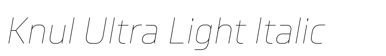 Knul Ultra Light Italic