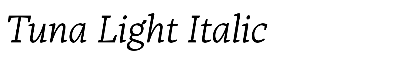 Tuna Light Italic