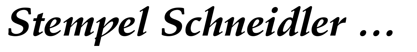 Stempel Schneidler LT Bold Italic