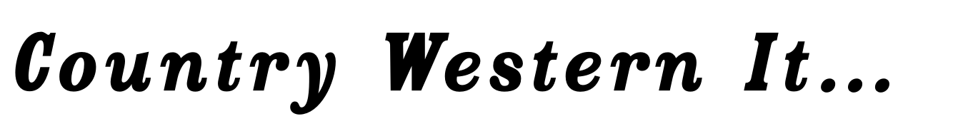 Country Western Italic Fill