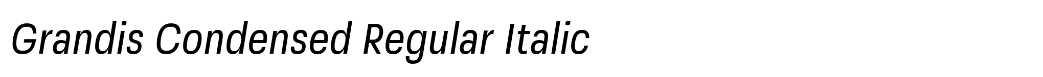 Grandis Condensed Regular Italic image